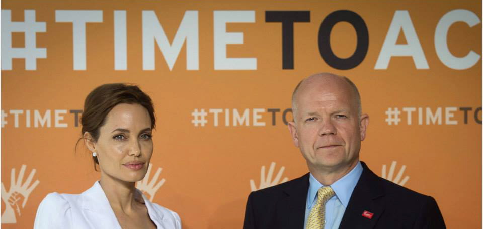 Angelina Jolie and William Hague. Source: Supplied (Facebook)