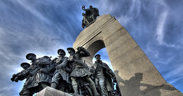 The National War Memorial in Ottawa. Image credit: Flickr (Paul Gorbould)