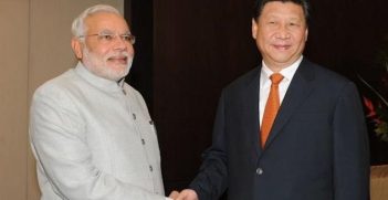 Indian Prime Minister Narendra Modi and Chinese President Xi Jinping met in July this year on the sidelines of BRICS summit in Brazil. Image credit: Twitter (@Narendra Modi)