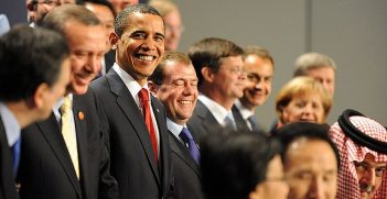 Leaders of G20 nations pose for a group photograph at the G20 London Summit, 2 April 2009. Image credit: Flickr (Downing Street)