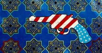 After the Iranian hostage crisis (1979-1981), the walls of the former US embassy were covered in mostly anti-US murals. Image credit: Wikimedia (Phillip Maiwald)