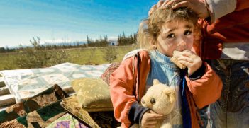 A Syrian family displaced in Qaa, Lebanon. Image Credit: Flickr (Freedom House). Creative Commons (cropped). 