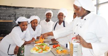 Students at the  East African Institute for Homecare Management, Nairobi. 