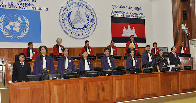 First day of closing statements in the trial against Mr Kaing Guek Eav, alias Duch, the Extraordinary Chambers in the Courts of Cambodia.  Image Credit: Flickr (Extraordinary Chambers in the Courts of Cambodia) Creative Commons. 