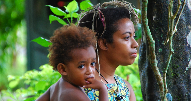 Mother and child in PNG. Image credit: Flickr (Austronesian Expeditions) Creative Commons.