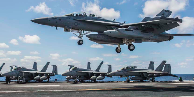 A US fighter jet takes off from an Aircraft Carrier. Photo Credit: Flickr (US Pacific Command) Creative Commons.