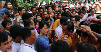 Aung San Suu Kyi remains very popular within Myanmar as the country gears up for the 2015 elections in November. Photo Credit: Wikipedia (Htoo Tay Zar) Creative Commons.