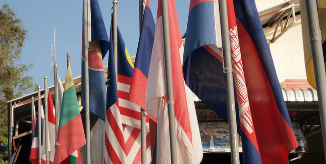 ASEAN Flags. Photo Source: Prachatai (Flickr). Creative Commons