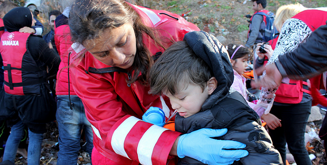 Red Cross is there for people who are most vulnerable, Regardless of who they are or where they come from. This underpins our response to migration. Photo: IFRC/Charlotte Hyest. 