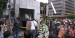 Damaged Police Box caused by suicide bomb attack in front of Sarinah Building, Jalan MH Thamrin. Location of Sarinah-Starbucks terrorist attack in Central Jakarta, 14 January 2016. Photo Source: Wikimedia