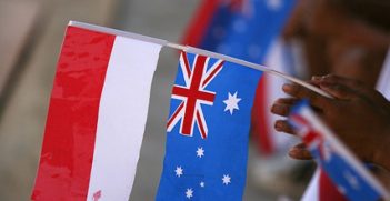 Australian and Indonesian flags. Photo source: Australian Aid Photo Library (Flickr). Creative Commons.