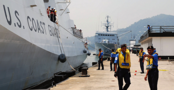 US coastguard ship in Lumut, Malaysia. Photo source: U.S. Pacific Command (Flickr). Creative Commons. 