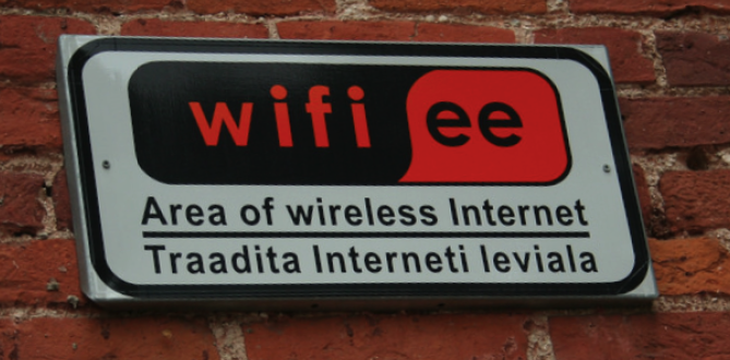 Wifi sign in Estonia. Photo source: Patrina Io (Flickr). Creative Commons. 