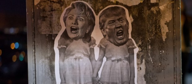 Poster of Hillary Clinton and Donald Trump.
Photo credit: Mike Maguire Creative Commons (Flickr) 