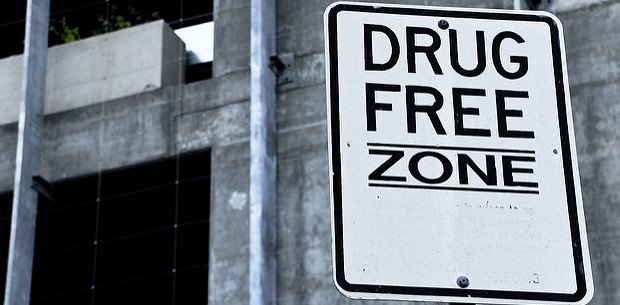 Drug Free Zone. Photo credit: Difei Li (Flickr) Creative Commons