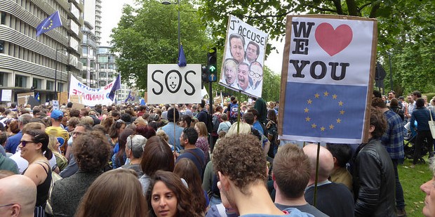 March for Europe, London 2016. Photo credit: duncan c (Flickr) Creative Commons