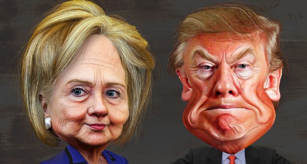 Hillary Clinton and Donald Trump. Photo credit: DonkeyHotey (Flickr) Creative Commons