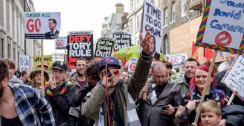 Protest inspired by release of the Panama Papers in England. Photo credit: The Weekly Bull (Flickr) Creative Commons