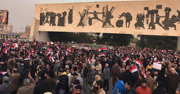 Friday_Protests Iraq. Photo Credit: اللجنة التنسيقية المركزية للثورة الشعبية (Facebook)