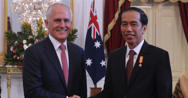 Turnbull's and Jokowi's halcyon days Photo Credit: DFAT / Timothy Tobig (Wikimedia Commons) Creative Commons