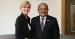 Julie Bishop with Peter O'Neill Photo Credit: Department of Foreign Affairs and Trade (Wikimedia Commons) Creative Commons