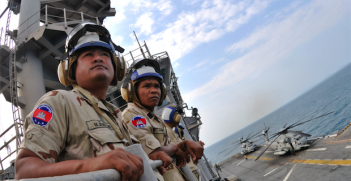 Cambodian troops aboard the USS Essex Photo Credit: Mass Communication Specialist 2nd Class Greg Johnson (Wikimedia Commons) Creative Commons