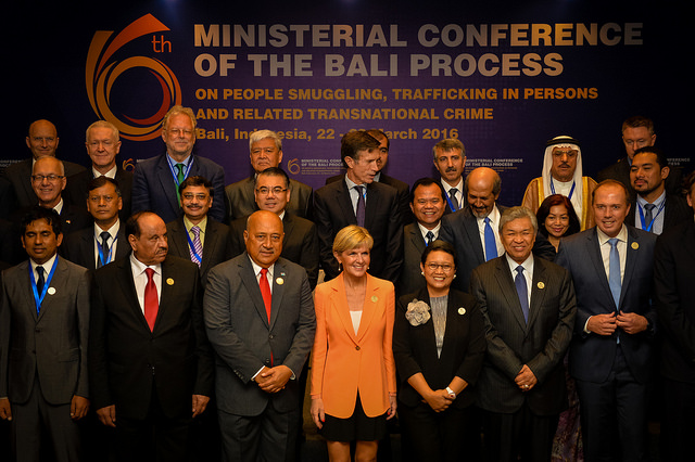 Foreign Minister Julie Bishop co-chairing a previous Bali Process/ Credit: Australian Embassy Jakarta