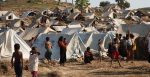 A temporary camp in Rakhine State