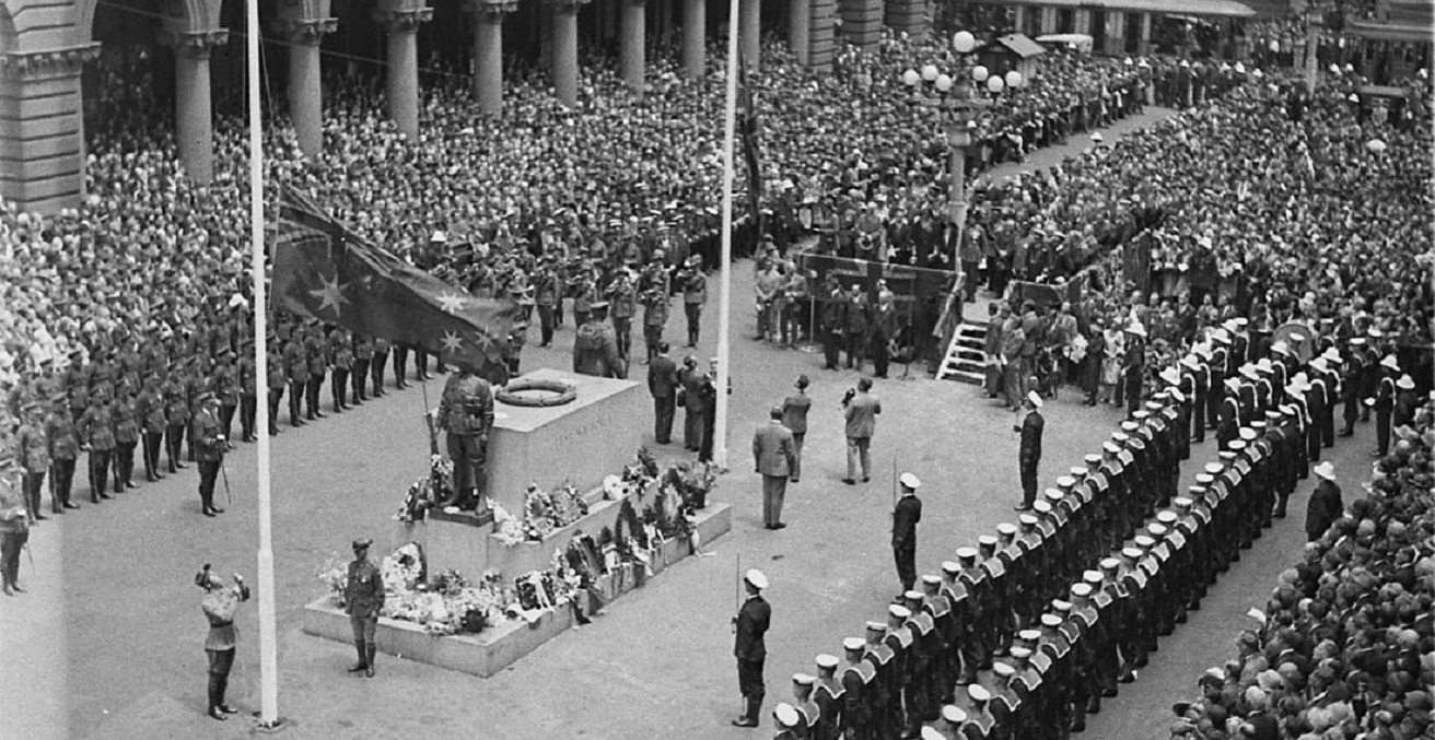 A flag raising ceremony in Sydney