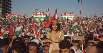 Kurds celebrate the outcome of their referendum