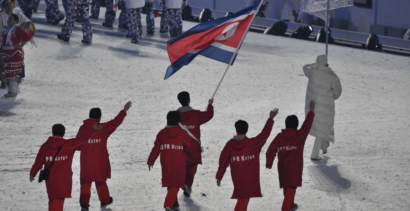 The North Korean team at the 2010 games