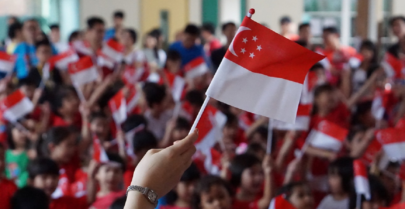 A Singaporean flag