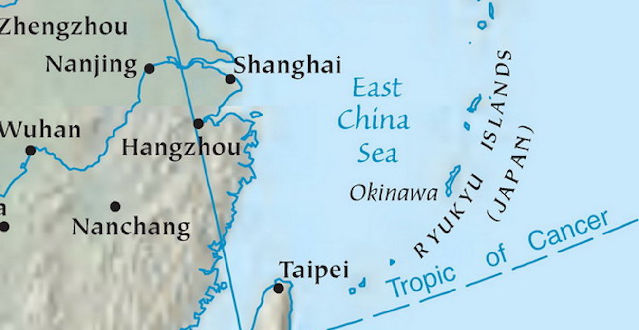 East China Sea map (source: Wikimedia Commons)