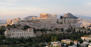 The Acropolis in Athens, Greece.