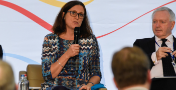 Cecilia Malmstrom at the EUALF. Source: Flickr. 