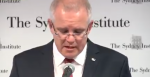 Scott Morrison at the Sydney Institute. Source: Twitter. 