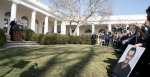 President Trumps delivers remarks in the Rose Garden on the national emergency on the US-Mexico border, 15 February 2019. Source: The White House, Flickr