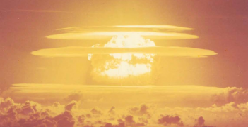 The 1954 Castle Bravo nuclear test at Bikini Atoll 3.5 seconds after detonation. Source: Defence Threat Reduction Agency