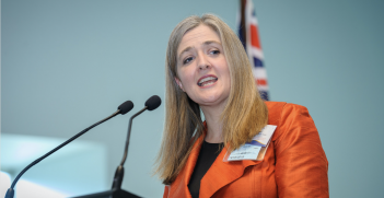 AIIA National Executive Director Melissa Conley Tyler addresses the Australian launch of the EU-Australia Leadership Forum in October 2016. Source: EU-Australia Laadership Forum