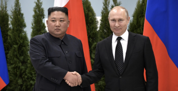 Russian President Vladimir Putin and North Korean leader Kim Jong Un met in Vladivostok in Russia's far east on 25 April. Photo: Kremlin.ru