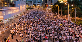 The Hong Kong People protest in their city's streets. Source: Flickr user doctorho http://bit.ly/2Mvmw5l