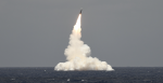 A nuclear launch from the USS Rhode Island submarine off the coast of Florida, on 9 May 2019. Source: US Strategic Command government website http://bit.ly/2xyNTBk