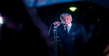 AMLO giving a speech in Zocalo, Mexico City. Source: Eneas De Troya, Flickr, https://bit.ly/2kt648F