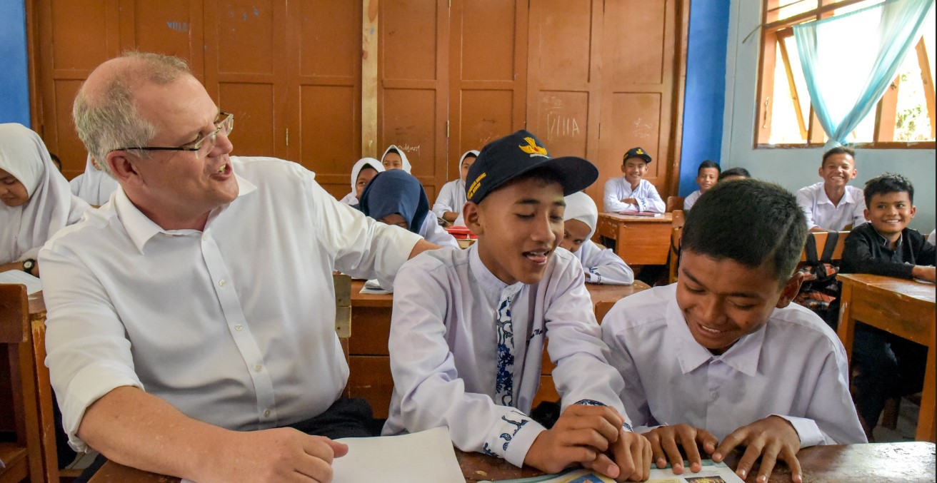 Scott Morrison in Jakarta. Photo by Timothy Tobing, DFAT. Source: https://bit.ly/2sD0tjR