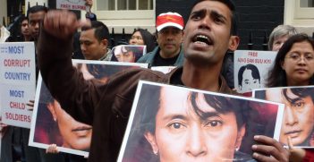 Burma protest for junta to face International Criminal Court. Photo by totaloutnow, Flickr. Source: https://bit.ly/2ZaoMlm