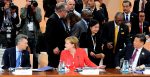 German Chancellor Angela Merkel and Chinese President Xi Jinping during a G20 Summit meeting in Hamburg on July 7, 2017.
Source: https://bit.ly/34ChOIO 