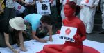 On January 3, 2007 Animal Liberation Victoria organised a lunchtime protest against Japanese whaling outside the building housing the Japanese Consulate in Melbourne. About 250 people attended, 