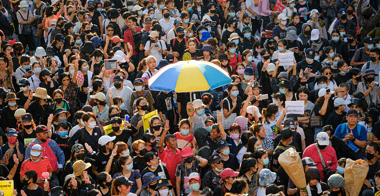 
Thanachart Chuengyaempin
Pro-democracy protest on October 14, 2020 in Bangkok, Thailand. Source: Thanachart Chuengyaempin https://bit.ly/39jfvga