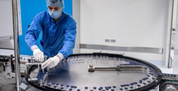 An employee oversees a Sputnik V (Gam-Kovid-Vak) vaccine production line operated by a contractor, the pharmaceutical company Biocad, in Saint Petersburg,  Russia.

IMF Photo/Sergey Ponomarev
12 March 2021
Saint Petersburg, Russia
Photo ref: SP2103012003.jpg